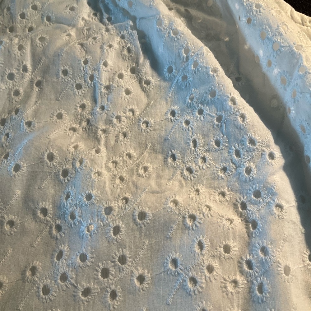Nanette Lepore White Eyelet Ruffle Blouse - Picture 5 of 8